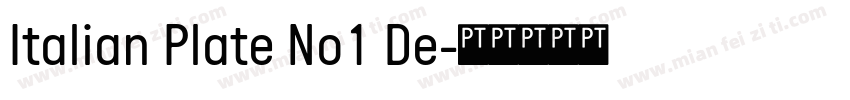 Italian Plate No1 De字体转换